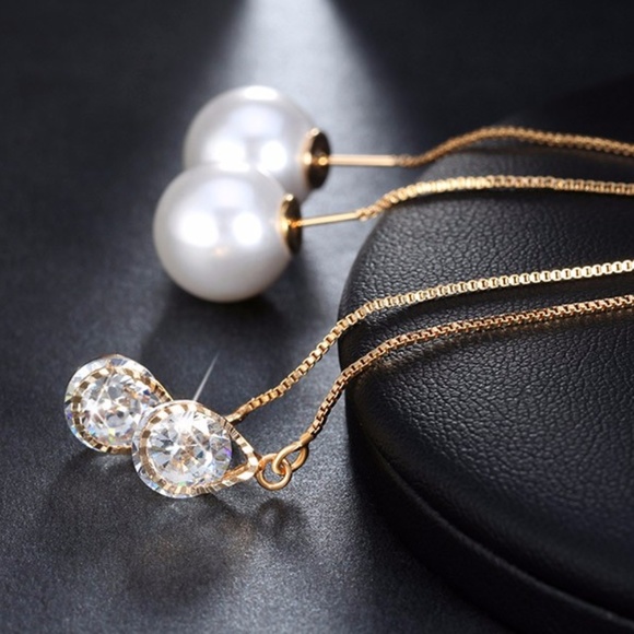 ❤️4 for $20 Sale❤️ Pearl CZ Earrings - Picture 4 of 6